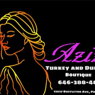 Telegram profile photo for Aziza Turkey and Dubai boutique 12037 Bustleton Ave Philadelphia PA19116 646-388-4870