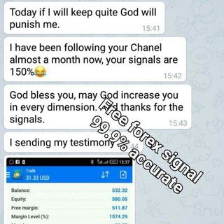Telegram profile photo for Free forex signals 99.9% accurate