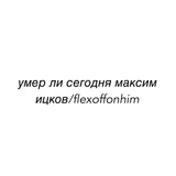 Telegram profile photo for умер ли сегодня максим ицков/fleksoffonhim
