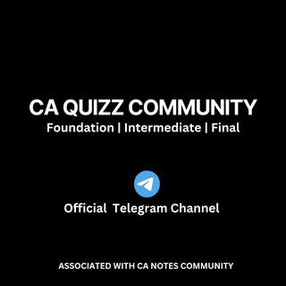 Telegram profile photo for CA QUIZZ COMMUNITY