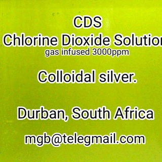 Telegram profile photo for CDS Chlorine Dioxide Solution. Colloidal silver. Durban & Cape Town, South Africa