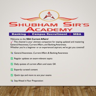 Telegram profile photo for SSA CURRENT AFFAIRS