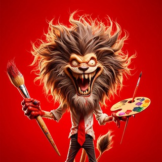 Telegram profile photo for 【狂躁狮UI设计狮🦁美工】
