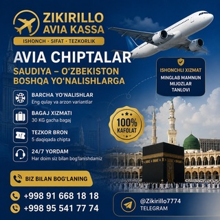 Telegram profile photo for Aviakassa Arzoni