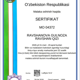 Telegram profile photo for Esse_Ravshanova bilan