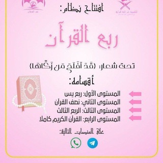 Telegram profile photo for نظام الربع لحفظ القرآن الكريم كاملا.