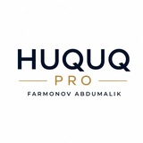 Telegram profile photo for Huquq Pro | Abdumalik