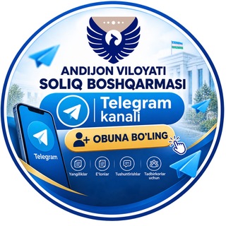 Telegram profile photo for Andijon viloyati soliq boshqarmasi