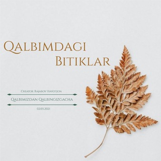 Telegram profile photo for Qalbimdagi Bitiklar ...๐