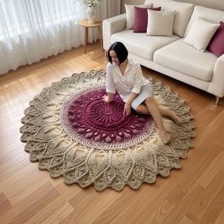 Telegram profile photo for Яркие рельефы :ковры и сумки 👜 ручной работы