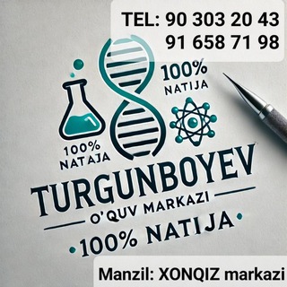 Telegram profile photo for TURGʻUNBOYEV oʻquv markazi