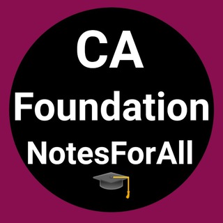 Telegram profile photo for CA Foundation NotesforAll✅