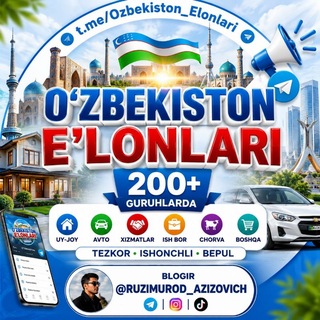 Telegram group profile photo for O'zbekiston E'LONLARI