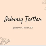 Telegram profile photo for 💐Islomiy Quizlar 🌺 Testlar Bazasi🌙