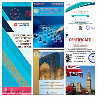 Telegram profile photo for ILMIY MAQOLA, KONFERENSIYALAR.