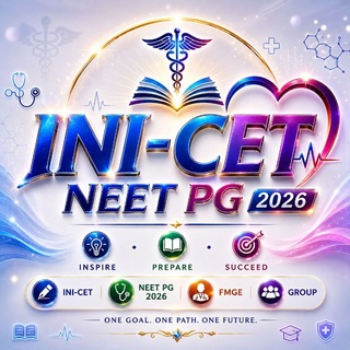Telegram profile photo for INI-CET | NEET PG 2026 | FMGE | Group