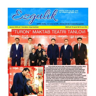 Telegram profile photo for "EZGULIK" RESPUBLIKA GAZETASI
