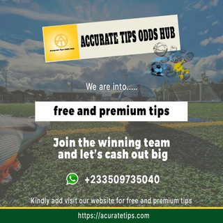 Telegram profile photo for ACCURATE TIPS ODDS HUB!