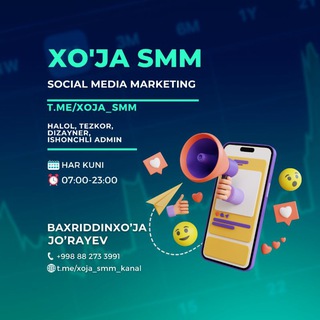 Telegram profile photo for XO'JA ・ SMM