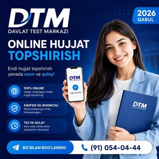 Telegram profile photo for O'qishga hujjat topshirish
