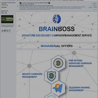 Telegram profile photo for Brainboss Bounty Group