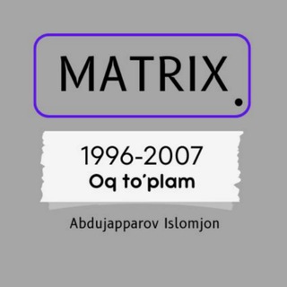 Telegram profile photo for 1996-2007 Oq To'plam | @Islomjon_Uzz