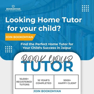 Telegram profile photo for BookDhyan Home Tuition Jaipur