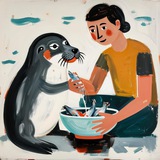Telegram profile photo for покормляя тюлень