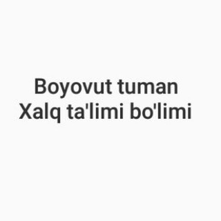 Telegram profile photo for BOYOVUT XTB PEDAGOG MAXORATI