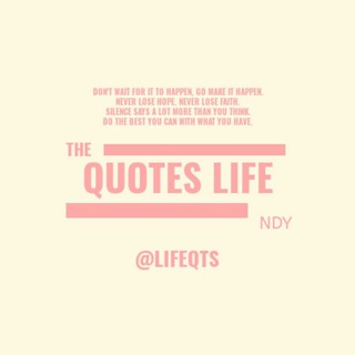 Telegram profile photo for 🪐 › life quotes