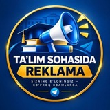 Telegram profile photo for TAʼLIM SOHASIDA REKLAMA