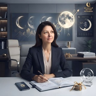 Telegram profile photo for 🌙 Денежный компас. Ежедневный навигатор финансовых решений.