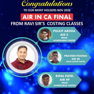 Telegram profile photo for CA FINAL COSTING BY RAVI SONKHIYA