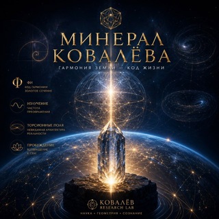 Telegram profile photo for МИНЕРАЛ КОВАЛЕВА-ТЕХНОЛОГИЯ ВДОХНОВЛЕННАЯ ЗВЕЗДАМИ