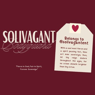 Telegram profile photo for Solivagant; Fierce in Soul, Fair in Spirit, Forever Sovereign.