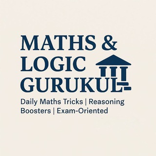 Telegram profile photo for MATHS & REASONING 📚