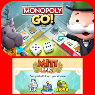 Telegram group profile photo for MONOPOLY GO 🇮🇹 REGALO E SCAMBIO CARTE
