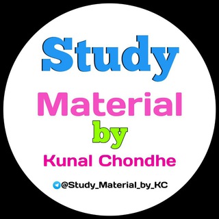 Telegram profile photo for Study Material By Kunal Chondhe