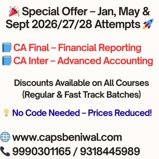 Telegram profile photo for CA P S Beniwal classes