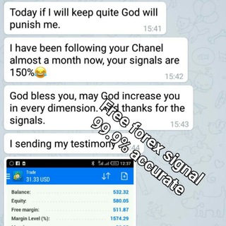 Telegram profile photo for Free forex signals 99.9% accurate
