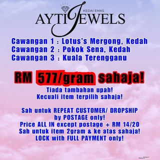 Telegram profile photo for AyTi Jewels: RM 577/gram (2gram&keatas)