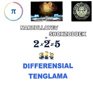 Telegram profile photo for Differensial tenglamalar | Matematika | Test | Abituriyent |Shoxzodbek Narzullayev