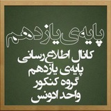 Telegram profile photo for کانال اطلاع رسانی پایه یازدهم رشته ریاضی واحد ادونس سال ١۴٠٢