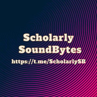 Telegram profile photo for Scholarly SoundBytes