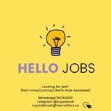 Telegram profile photo for HELLO JOB SG 👋🏼✨💵