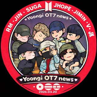 Telegram profile photo for 📰 YOONGIot7NEWS 🗞 🐱💜