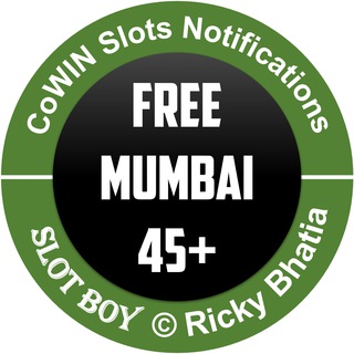 Telegram profile photo for 45+ Mumbai Free CoWIN Slots