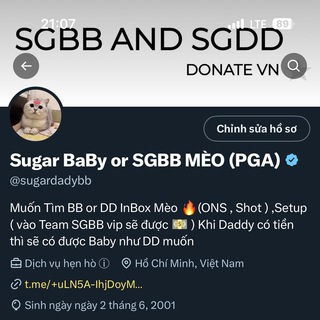 Telegram group profile photo for Sugar BaBy or SGBB MÈO (PGA)