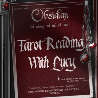 Telegram profile photo for ݁𖤓 : lucy reads tarot . . 🗝️