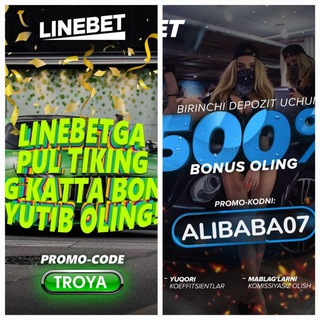 Telegram profile photo for 1xBet- ALIBABA07 Linebet- TROYA Bonus 200%